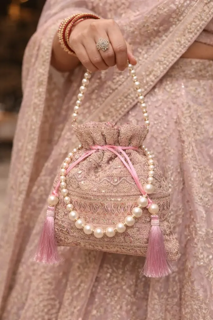 Handmade Potli Bag for Women | Traditional Embroidered Ethnic Drawstring Purse for Wedding, Party & Festive Wear | Kalakriti Creations