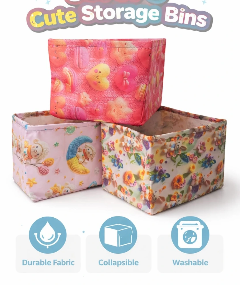 canvas drawer organizer & multi purpose pack of 3 (office, stationary,multi utility)